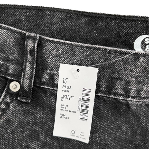 Sugar & Jade Girls Button Front High Rise Girlfriend Denim Straight Jeans - Picture 6 of 9